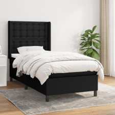 vidaXL fekete szövet rugós ágy matraccal 100 x 200 cm ágy és ágykellék