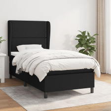 vidaXL fekete szövet rugós ágy matraccal 100 x 200 cm ágy és ágykellék