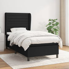 vidaXL fekete szövet rugós ágy matraccal 100 x 200 cm ágy és ágykellék