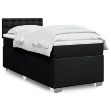 vidaXL fekete szövet rugós ágy matraccal 100 x 200 cm ágy és ágykellék