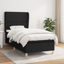 vidaXL fekete szövet rugós ágy matraccal 100 x 200 cm ágy és ágykellék