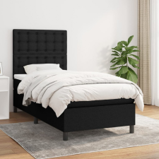 vidaXL fekete szövet rugós ágy matraccal 100 x 200 cm ágy és ágykellék