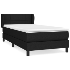 vidaXL fekete szövet rugós ágy matraccal 100 x 200 cm (3126223) ágy és ágykellék