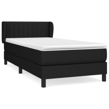 vidaXL fekete szövet rugós ágy matraccal 100 x 200 cm (3126383) ágy és ágykellék