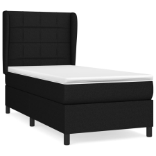 vidaXL fekete szövet rugós ágy matraccal 100 x 200 cm (3127943) ágy és ágykellék