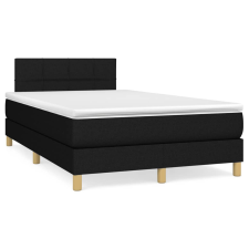 vidaXL fekete szövet rugós ágy matraccal 120 x 190 cm ágy és ágykellék