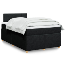 vidaXL fekete szövet rugós ágy matraccal 120 x 190 cm ágy és ágykellék