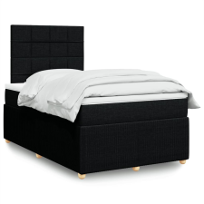 vidaXL fekete szövet rugós ágy matraccal 120 x 190 cm ágy és ágykellék