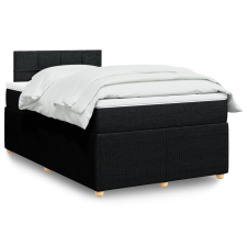vidaXL fekete szövet rugós ágy matraccal 120 x 190 cm ágy és ágykellék