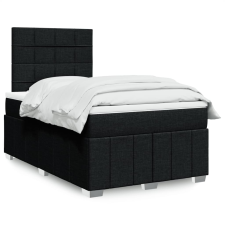 vidaXL fekete szövet rugós ágy matraccal 120 x 190 cm ágy és ágykellék