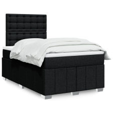 vidaXL fekete szövet rugós ágy matraccal 120 x 190 cm ágy és ágykellék