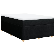 vidaXL fekete szövet rugós ágy matraccal 120 x 190 cm (3285555) ágy és ágykellék