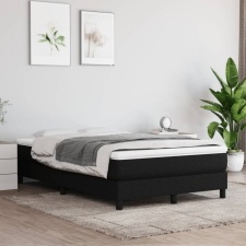 vidaXL fekete szövet rugós ágy matraccal 120 x 200 cm ágy és ágykellék