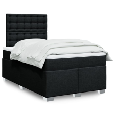 vidaXL fekete szövet rugós ágy matraccal 120 x 200 cm ágy és ágykellék