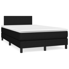 vidaXL fekete szövet rugós ágy matraccal 120 x 200 cm (3139883) ágy és ágykellék