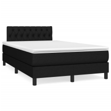 vidaXL fekete szövet rugós ágy matraccal 120 x 200 cm (3140283) ágy és ágykellék