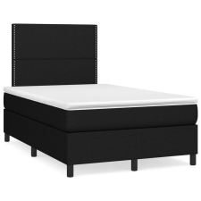 vidaXL fekete szövet rugós ágy matraccal 120 x 200 cm (3141683) ágy és ágykellék