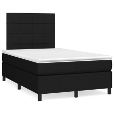 vidaXL fekete szövet rugós ágy matraccal 120 x 200 cm (3141763) ágy és ágykellék