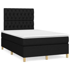 vidaXL fekete szövet rugós ágy matraccal 120 x 200 cm (3142563) ágy és ágykellék