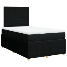 vidaXL fekete szövet rugós ágy matraccal 120 x 200 cm (3292018) ágy és ágykellék