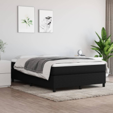 vidaXL fekete szövet rugós ágy matraccal 140 x 190 cm ágy és ágykellék