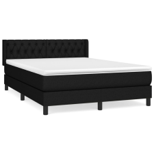 vidaXL fekete szövet rugós ágy matraccal 140 x 190 cm (3129947) ágy és ágykellék