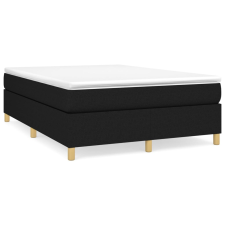 vidaXL fekete szövet rugós ágy matraccal 140 x 190 cm (3144516) ágy és ágykellék