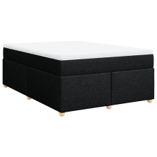 vidaXL fekete szövet rugós ágy matraccal 140 x 190 cm (3285375) ágy és ágykellék