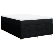 vidaXL fekete szövet rugós ágy matraccal 140 x 190 cm (3285569) ágy és ágykellék