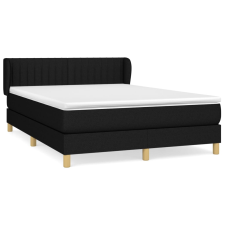 vidaXL fekete szövet rugós ágy matraccal 140 x 200 cm (3126967) ágy és ágykellék