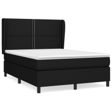 vidaXL fekete szövet rugós ágy matraccal 140 x 200 cm (3127887) ágy és ágykellék