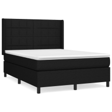vidaXL fekete szövet rugós ágy matraccal 140 x 200 cm (3131435) ágy és ágykellék