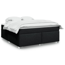 vidaXL fekete szövet rugós ágy matraccal 180 x 200 cm ágy és ágykellék