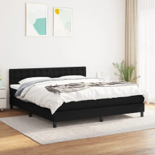 vidaXL fekete szövet rugós ágy matraccal 180 x 200 cm ágy és ágykellék