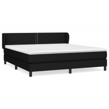 vidaXL fekete szövet rugós ágy matraccal 180 x 200 cm (3126183) ágy és ágykellék