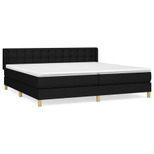 vidaXL fekete szövet rugós ágy matraccal 180 x 200 cm (3130611) ágy és ágykellék