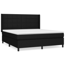 vidaXL fekete szövet rugós ágy matraccal 180 x 200 cm (3131451) ágy és ágykellék
