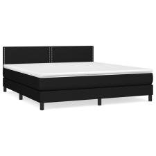 vidaXL fekete szövet rugós ágy matraccal 180 x 200 cm (3139995) ágy és ágykellék