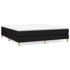 vidaXL fekete szövet rugós ágy matraccal 180 x 200 cm (3144193) ágy és ágykellék