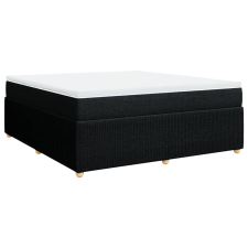 vidaXL fekete szövet rugós ágy matraccal 180 x 200 cm (3285590) ágy és ágykellék