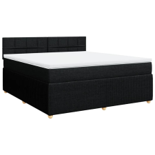 vidaXL fekete szövet rugós ágy matraccal 180 x 200 cm (3287537) ágy és ágykellék
