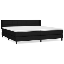 vidaXL fekete szövet rugós ágy matraccal 200 x 200 cm (3129739) ágy és ágykellék