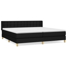 vidaXL fekete szövet rugós ágy matraccal 200 x 200 cm (3130619) ágy és ágykellék