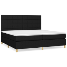 vidaXL fekete szövet rugós ágy matraccal 200 x 200 cm (3142363) ágy és ágykellék