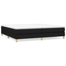 vidaXL fekete szövet rugós ágy matraccal 200 x 200 cm (3144201) ágy és ágykellék