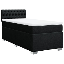 vidaXL fekete szövet rugós ágy matraccal 80 x 200 cm ágy és ágykellék