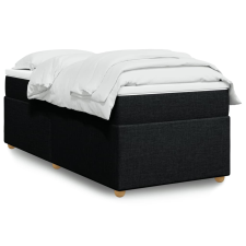 vidaXL fekete szövet rugós ágy matraccal 80 x 200 cm ágy és ágykellék