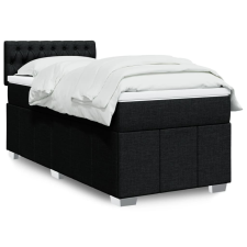 vidaXL fekete szövet rugós ágy matraccal 80 x 200 cm ágy és ágykellék