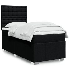 vidaXL fekete szövet rugós ágy matraccal 80 x 200 cm ágy és ágykellék