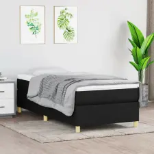 vidaXL fekete szövet rugós ágy matraccal 80 x 200 cm ágy és ágykellék